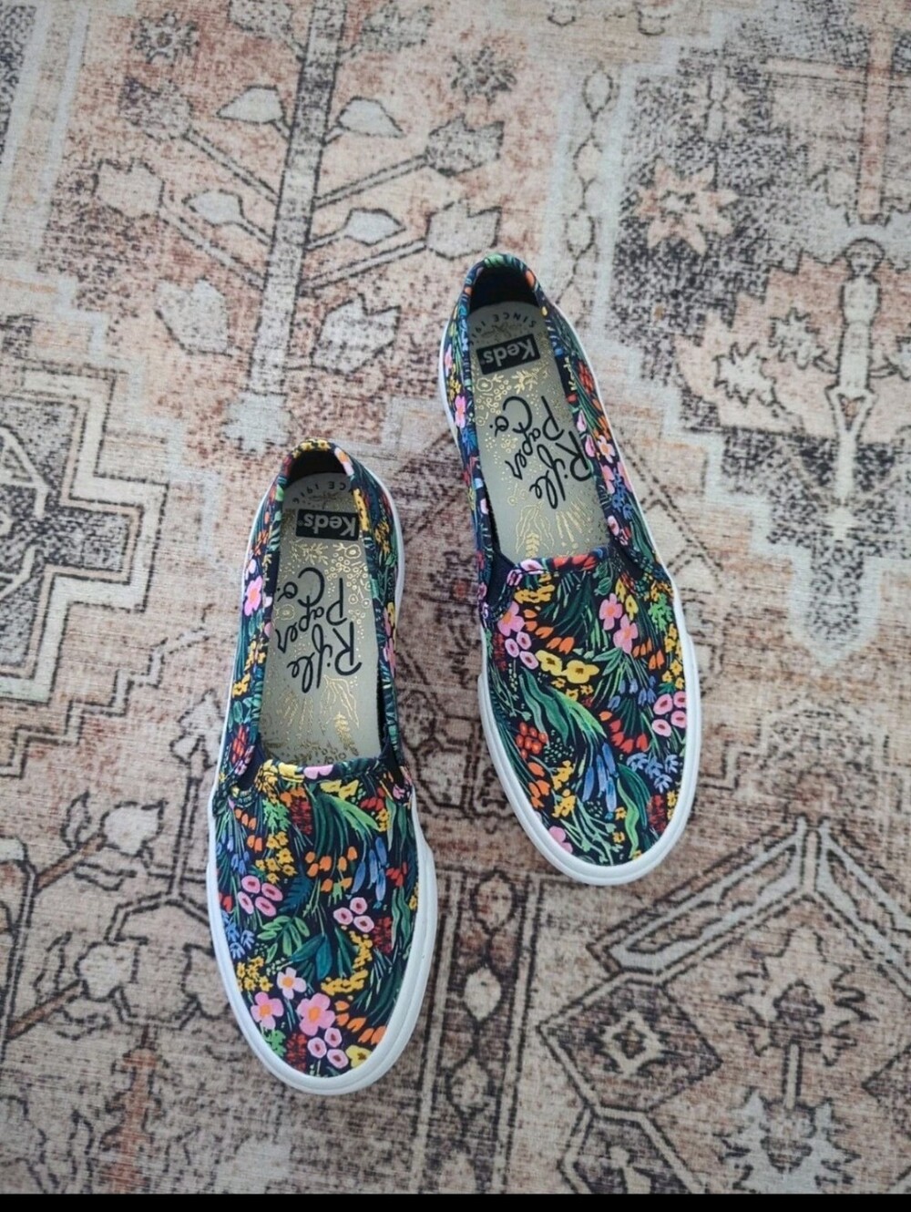 Keds Women's X Rifle Paper Co. Slides Womens Size 6.5 Floral New